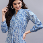 Blue Print Cotton Tops price in bangladesh