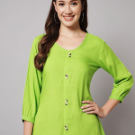 Round Neck Puffed Sleeves Top price in bangladesh