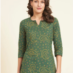 Green Printed Pure Cotton Kurta price in bangladesh