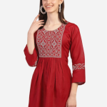 Maroon Embroidered Kurta price in bangladesh