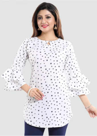 White & Black Printed Kurta price in bangladesh