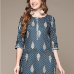 Navy Blue Printed Kurta price in bangladesh