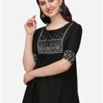 Black & White Embroidered Kurta price in bangladesh