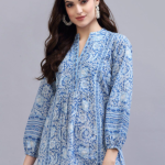 Blue Print Cotton Tops price in bangladesh