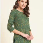 Green Printed Pure Cotton Kurta price in bangladesh