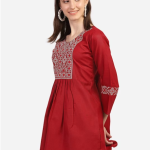 Maroon Embroidered Kurta price in bangladesh