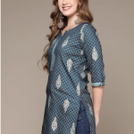 Navy Blue Printed Kurta price in bangladesh