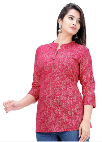 Abstract Printed Cotton Top  price in bangladesh