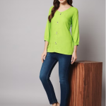 Round Neck Puffed Sleeves Top price in bangladesh