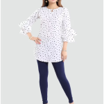 White & Black Printed Kurta price in bangladesh