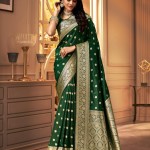 Green Color Banarasi Saree price in bangladesh