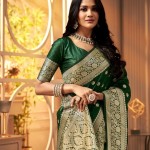 Green Color Banarasi Saree price in bangladesh