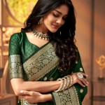 Green Color Banarasi Saree price in bangladesh