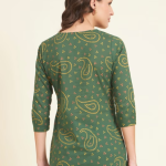 Green Printed Pure Cotton Kurta price in bangladesh