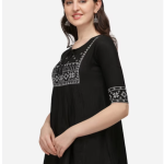 Black & White Embroidered Kurta price in bangladesh