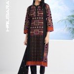 Black Printed and Embroidered Cotton Salwar Kameez price in bangladesh