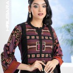 Black Printed and Embroidered Cotton Salwar Kameez price in bangladesh