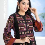 Black Printed and Embroidered Cotton Salwar Kameez price in bangladesh