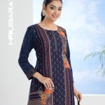 Dark Blue Printed and Embroidered Cotton Salwar Kameez price in bangladesh