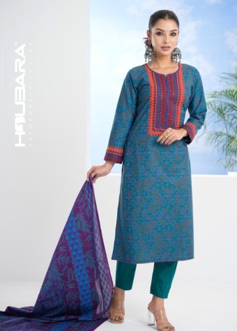 Embroidered Dusky Blue Salwar Kameez price in bangladesh