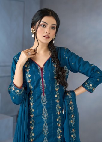 Embroidered Sea Green Georgette Salwar Kameez  price in bangladesh