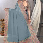 Printed Chiffon Saree In Grey price in bangladesh