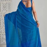 Cotton Saree In Blue price in bangladesh