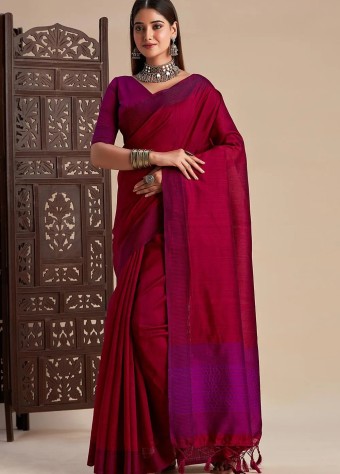 Cotton Saree In Maroon price in bangladesh