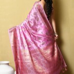 Woven Katan Silk Saree In Pink price in bangladesh