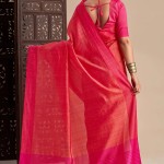 Cotton Saree In Coral Pink price in bangladesh