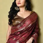 Woven Katan Silk Saree In Wine price in bangladesh