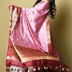 Woven Katan Silk Saree In Pink price in bangladesh