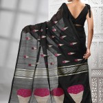 Handloom Cotton Jamdani Saree In Black price in bangladesh