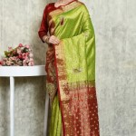 Pure Silk Saree in Green price in bangladesh