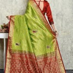 Pure Silk Saree in Green price in bangladesh