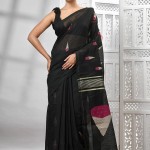 Handloom Cotton Jamdani Saree In Black price in bangladesh