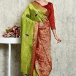 Pure Silk Saree in Green price in bangladesh