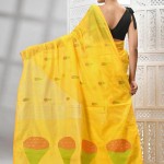 Handloom Cotton Jamdani Saree In Yellow price in bangladesh