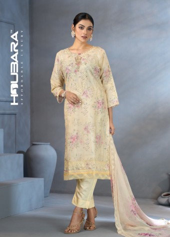 Floral Printed Light Golden Georgette Salwar Kameez price in bangladesh