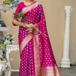 Magenta Color Banarasi Saree price in bangladesh