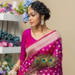 Magenta Color Banarasi Saree price in bangladesh