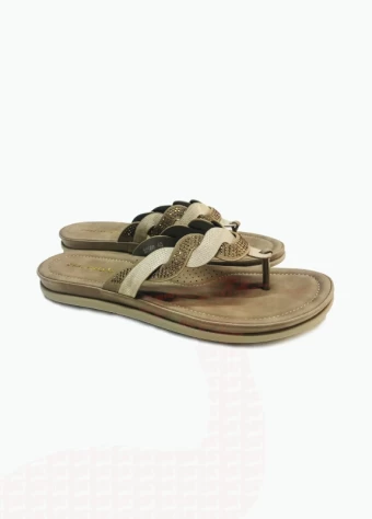 Ladies Flat Sandal Khaki Color price in bangladesh