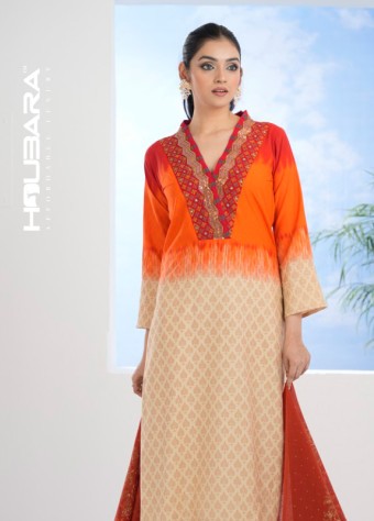 Orange Color Cotton Salwar Kameez price in bangladesh