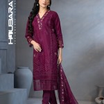 Organza Floral Magenta Red Embroidered Salwar Kameez price in bangladesh