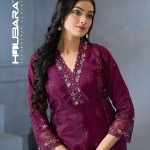 Organza Floral Magenta Red Embroidered Salwar Kameez price in bangladesh