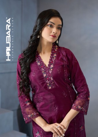 Organza Floral Magenta Red Embroidered Salwar Kameez  price in bangladesh