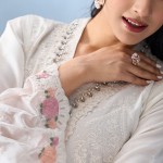 Organza White Embroidered Salwar Kameez price in bangladesh