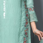 Silk Party Wear Mint Blue Embroidered Salwar Kameez price in bangladesh