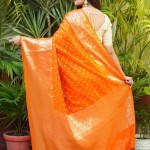 Orange Color Banarasi Saree price in bangladesh